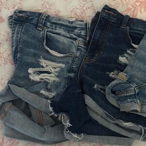 Distressed Denim Shorts duo